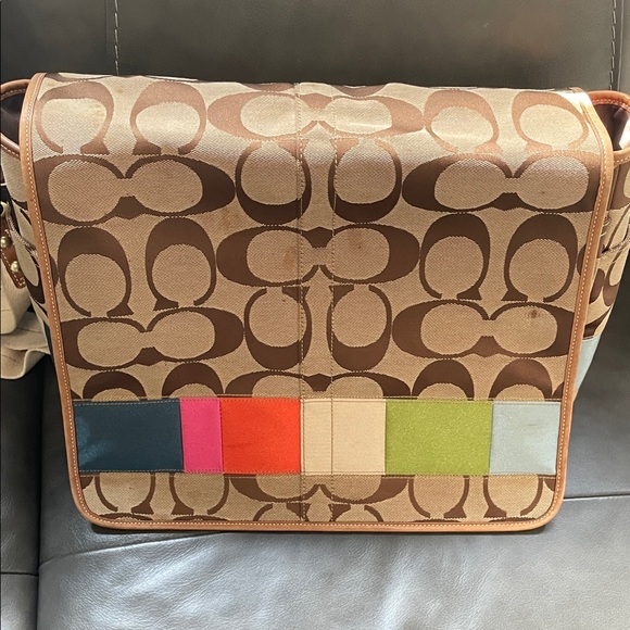 Coach Handbags - Coach Signature Messenger Bag with Colorful Accents